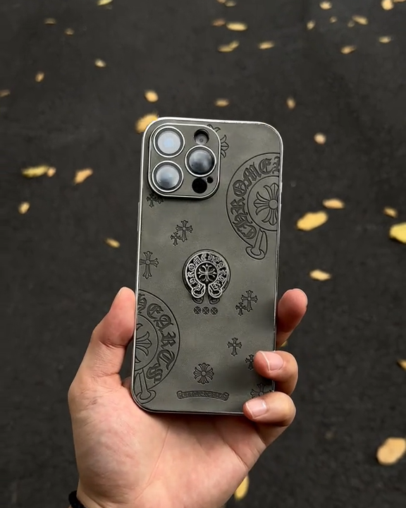 克羅心金屬立標皮質手機殼-ZUIHANG SHOP